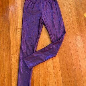 Kids Very Sparkly Purple Leggings